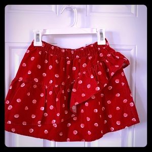 ✨SOLD✨ Girl’s Red with Dots Mini Skirt